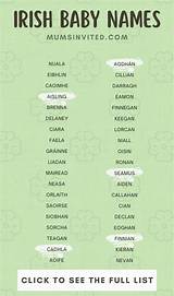 Top Irish Male Names Starting with M